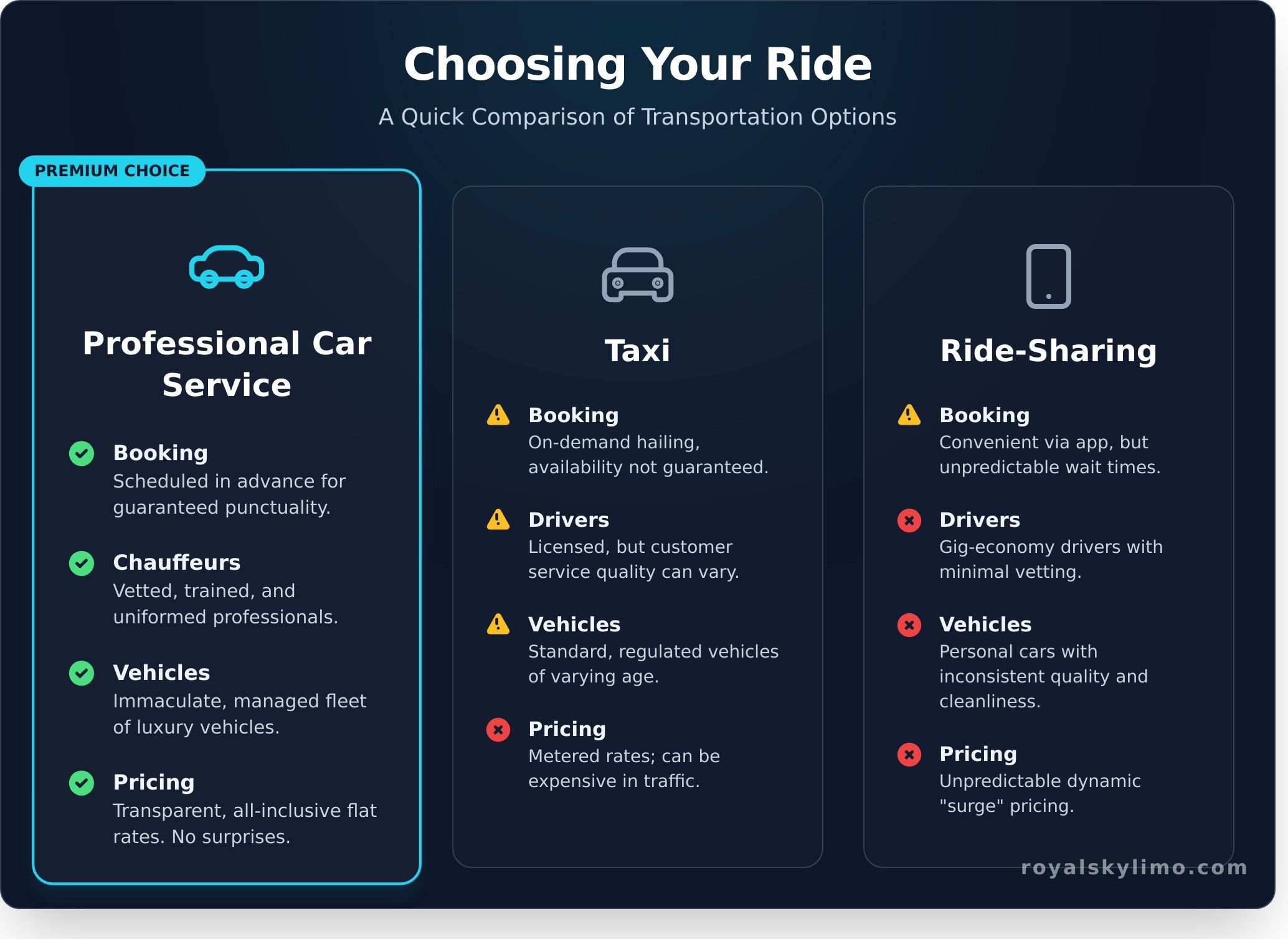 What Is Car Service Transportation? A Guide to Professional Travel - Infographic