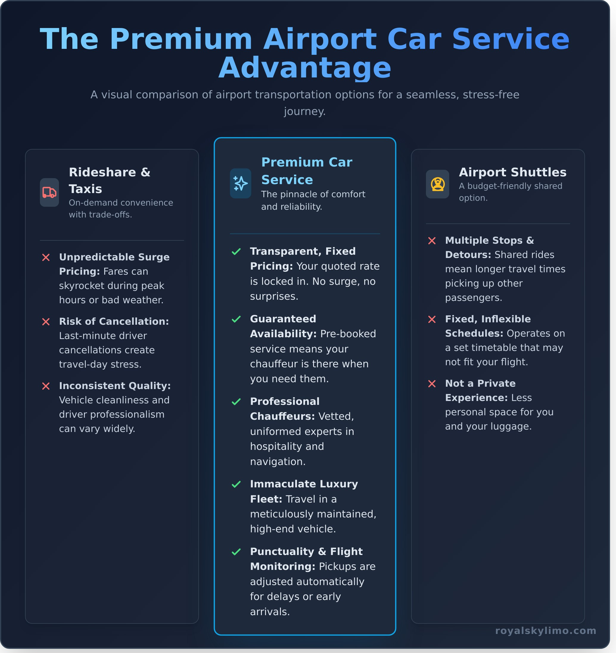 Hassle-Free Airport Car Service at YYC Calgary - Infographic