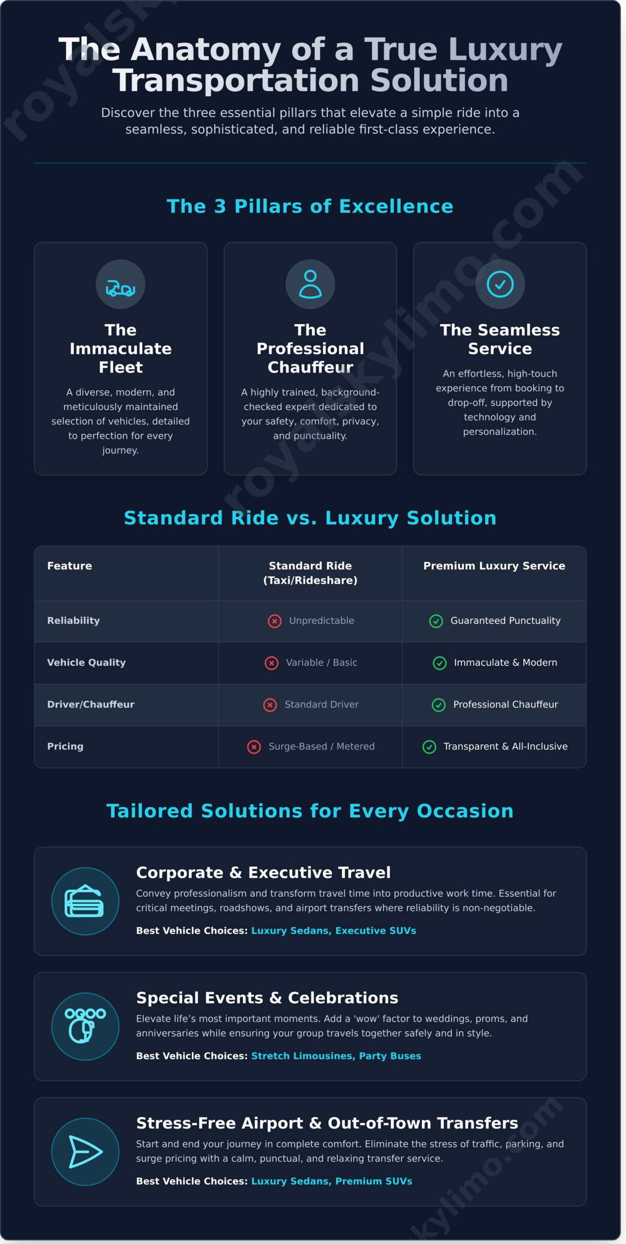 Luxury Transportation Solutions Calgary: The Ultimate Guide to Style & Comfort - Infographic